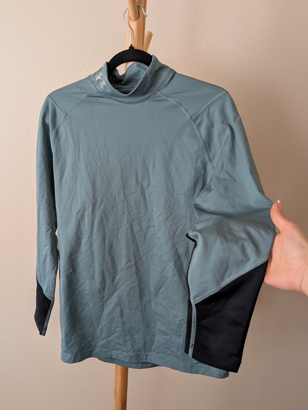 Under Armour Teal Performance ColdGear Mock Neck Long Sleeve